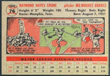 Bill Bruton 1956 Topps Milwaukee Braves Baseball Card – KBK Sports